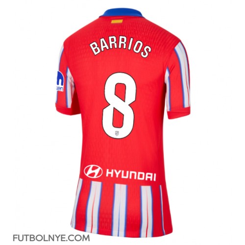 Camiseta Atletico Madrid Pablo Barrios #8 Primera Equipación para mujer 2024-25 manga corta